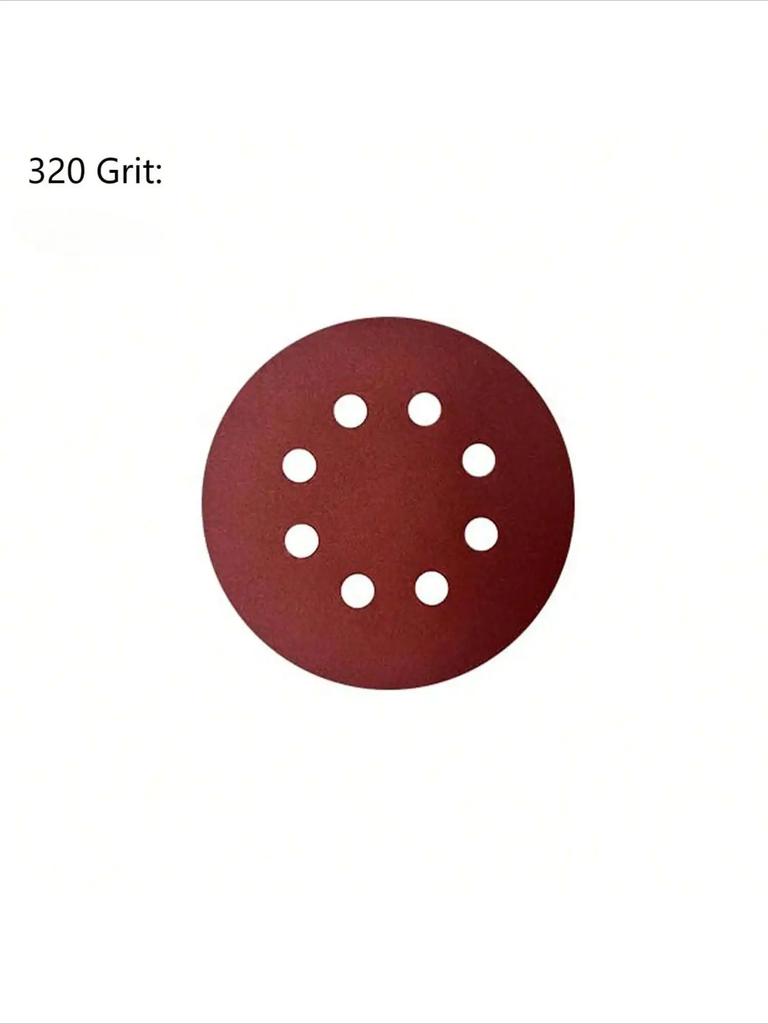 10/30/50PCS 8 Hole 125mm Sandpaper Woodworking Metal Grinding Disc Abrasive Polishing Tool 60 80 220 320 Grit Sanding Discs