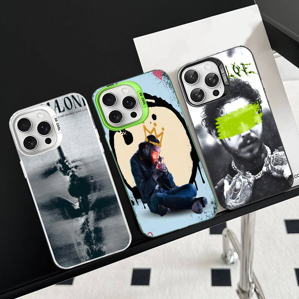 P-post M-Malones singer Phone Cases For iPhone 17 16 15 14 13 12 11 Plus Pro Max Colorful Case