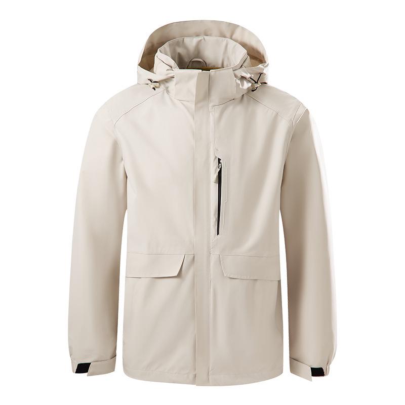 Waterproof Windproof Hooded Jacket for Couples - Breathable & Lightweight for Spring/Autumn Outdoor Activities