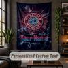 Personalized Wall Tapestry,Bayern Munich Custom Text, Soft Fabric Wall Art For Indoor Decoration