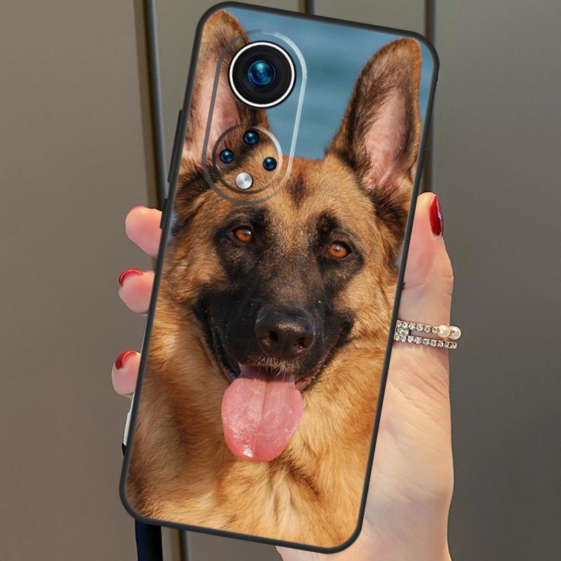 Deutscher Schäferhund-Abdeckung für Honor 50 Lite Fall für Huawei P20 P30 P40 Pro Nova 9 5T P Smart 2021 8X 9X 10i