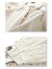 Women's 2024 White Fleece-Lined Wide-Leg Jeans for Autumn/Winter