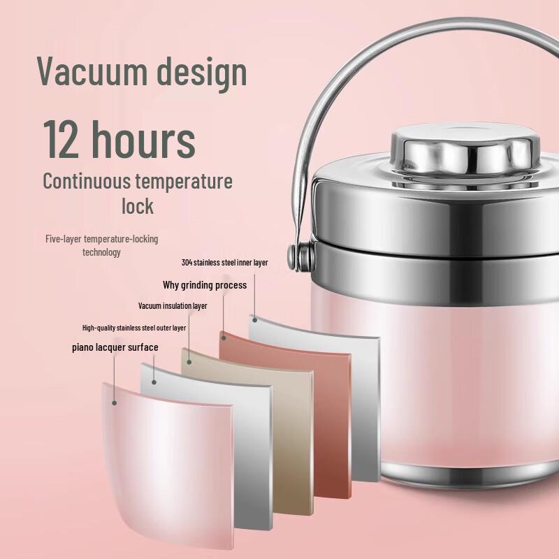 Stainless Steel Double-Layer Insulated Lunch Box