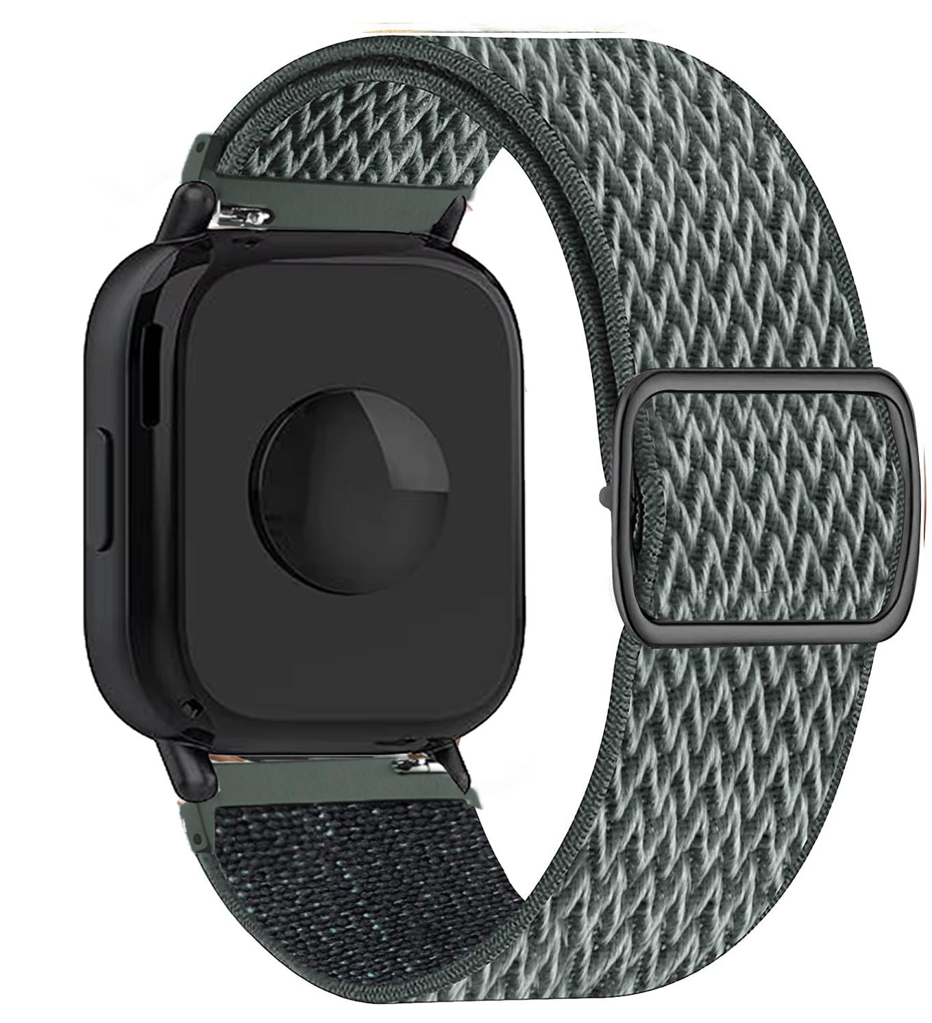Нейлоновый ремешок для умных часов Redmi watch 5 active/5 lite Регулируемый эластичный браслет ремешок Xiaomi Redmi watch 5 active ремешок Redmi watch 5 Active сосна зеленый