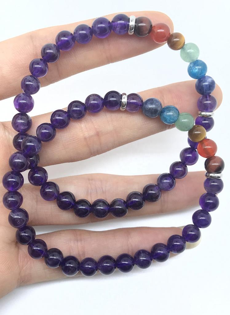 High Quality 8mm Natural Round Beads 7-Chakra Bracelet Gemstone Loose Stone Beads High Quality Stone Beads