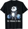 Panda Walka Jest Prawdziwa Podnoszenie Ciężarów Fitness Siłownia Zabawny Prezent Koszulka Unisex