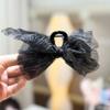 Black Organza Butterfly Bow Large Clip Back Of Head Top Pink Sweet Cool Small Fragrance High-end Shark