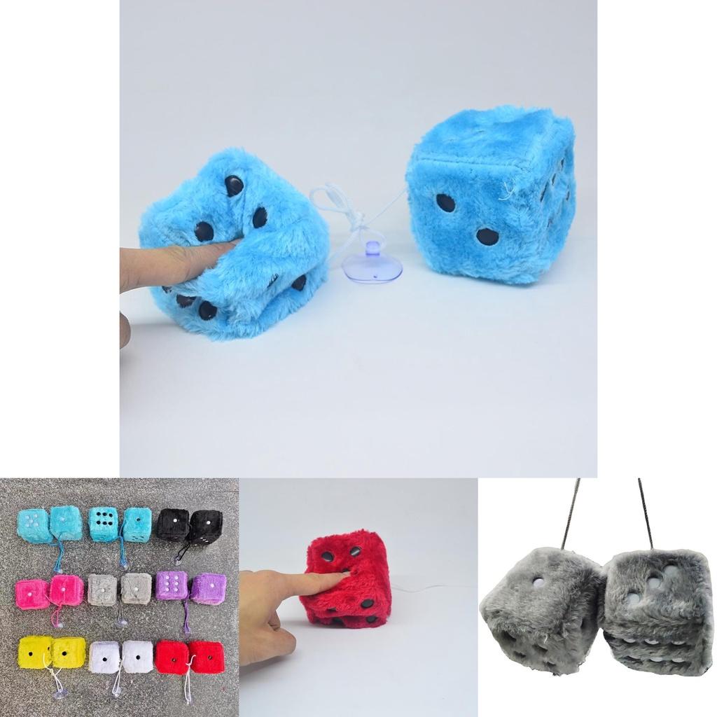 Soft Plush Dice Toy Hanging Decoration For Car Festive Ornament