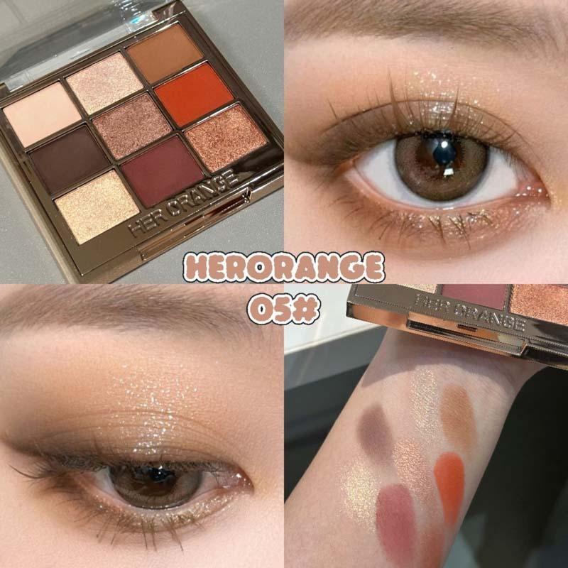 Nine Color Shimmer Matte Eyeshadow Palette Long Lasting High Pigment Eye Makeup