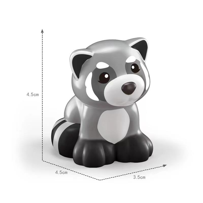 Big Building Blocks Zoo Animal Figure Accessories Frog Snail Dog Comptatible Large Bricks Children Kids Assembly Toys Party Gift