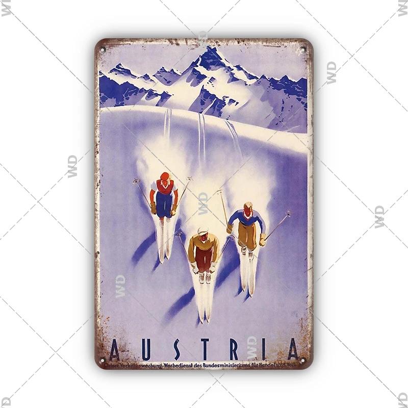 Vintage krajobraz miejski metalowa plakietka emaliowana londyn paryż floryda nowy jork plakaty podróże dekoracje płyta metalowy obrazek dekoracje ścienne barowe