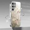 Gold-plated Tempered Glass Phone Case, Compatible Galaxy S26 S25 S24 S23 S22 Ultra Plus. Features a Colorful Bouquet Design.