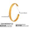 Stylish Stainless Steel Bracelet with Enamel Design and Zirconium Accent