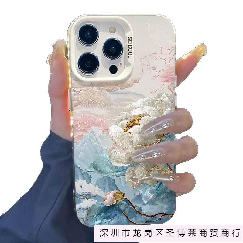 White Lotus is suitable for iphone16 mobile phone case Apple 15promax/14pro Japan and South Korea 13pro1211x