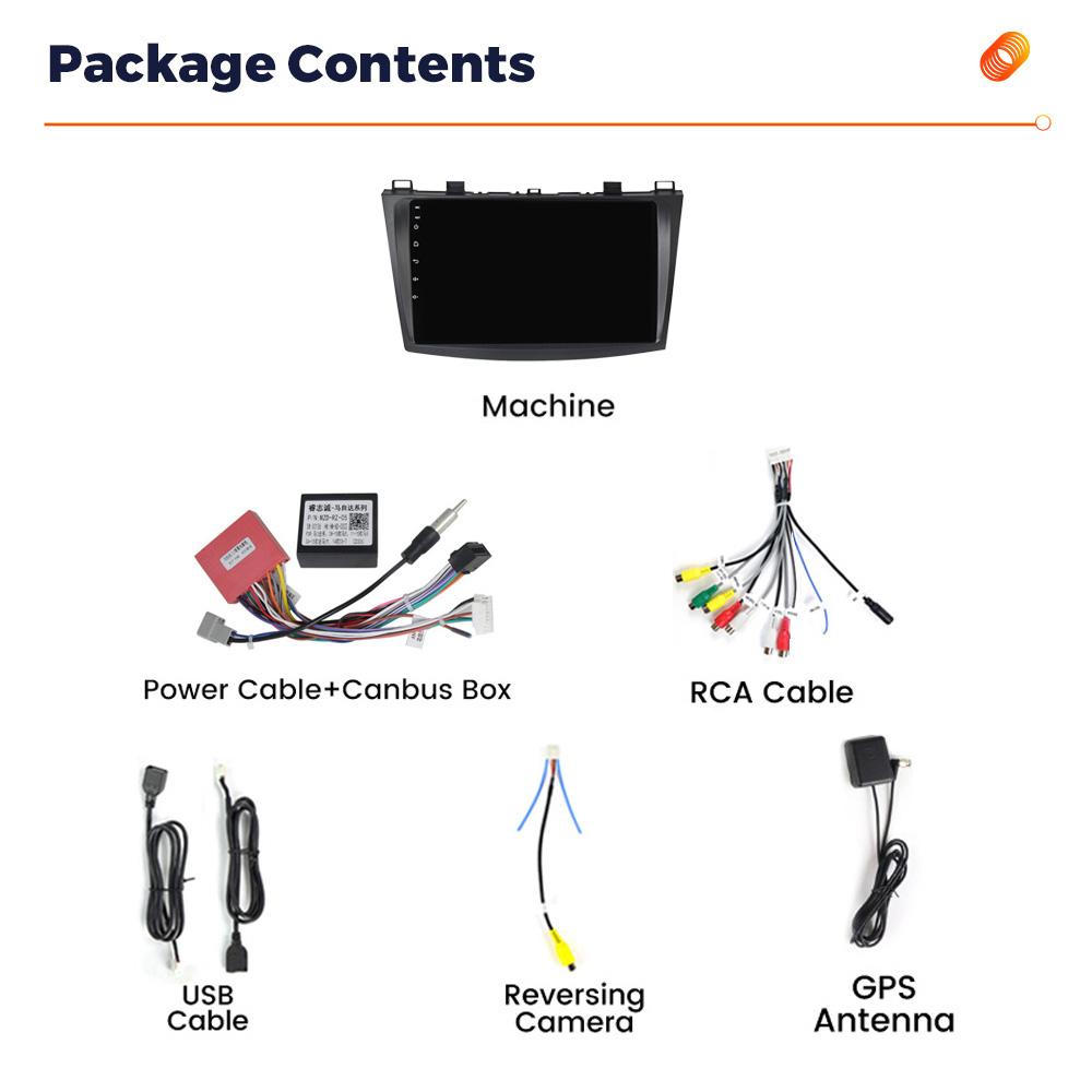 4Core Android Car Radio For Mazda 3 2010 2011 2012 2013 Multimedia Video Player GPS BT Carplay Auto Stereo 2din Head Unit Wifi