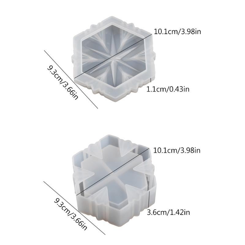 Six-pointed Star Storage Box Container Molds Storage Box Silicone Mold for DIY Epoxy Resin Trinkets Holder Home Decor