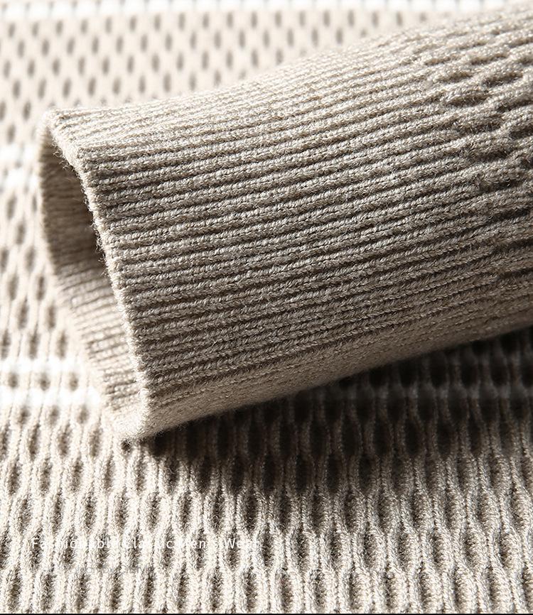 Men's Striped Knitwear: 2025 Autumn/Winter Collection - Stretchy, Thick, Versatile, Casual Round Neck Base Layer
