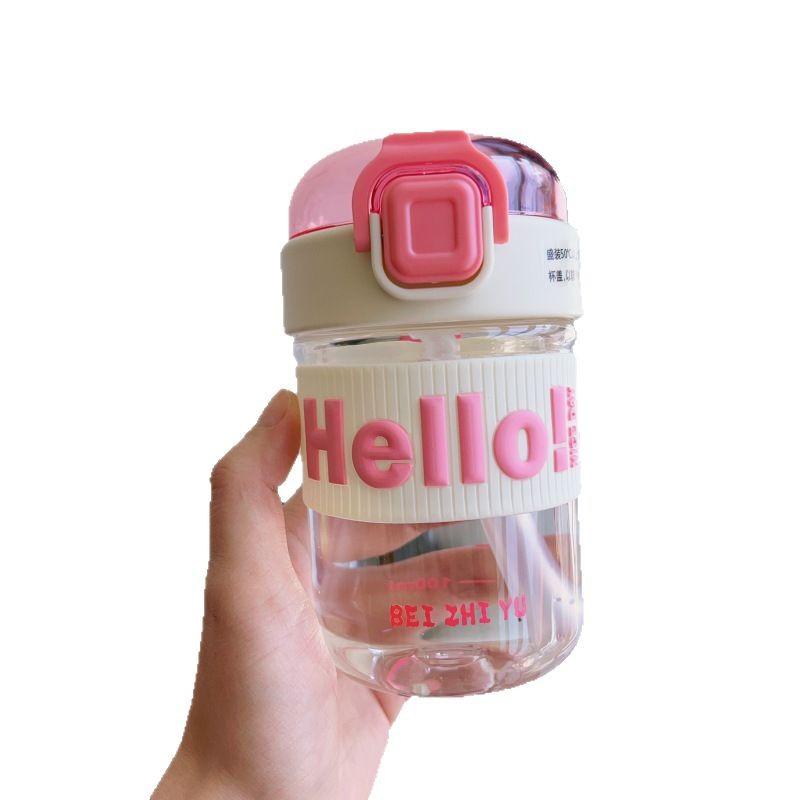 Water bottle straw water cup summer girls high value new 1011 easy cup student plastic cup anti-drop sports portable