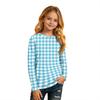 Kinder Langarm Kariertes Rundhals-T-Shirt für Lässige Tägliche Kleidung