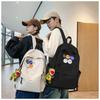 2024 New Korean Harajuku Ulzzang Middle School Students Schoolbag Simple Large-capacity Japanese Pure Color Campus Backpack