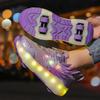 Girs LED Luminous Runaway Shoes Four-wheel Skates Men's and Children's Pulley Shoes LED Light Shoes