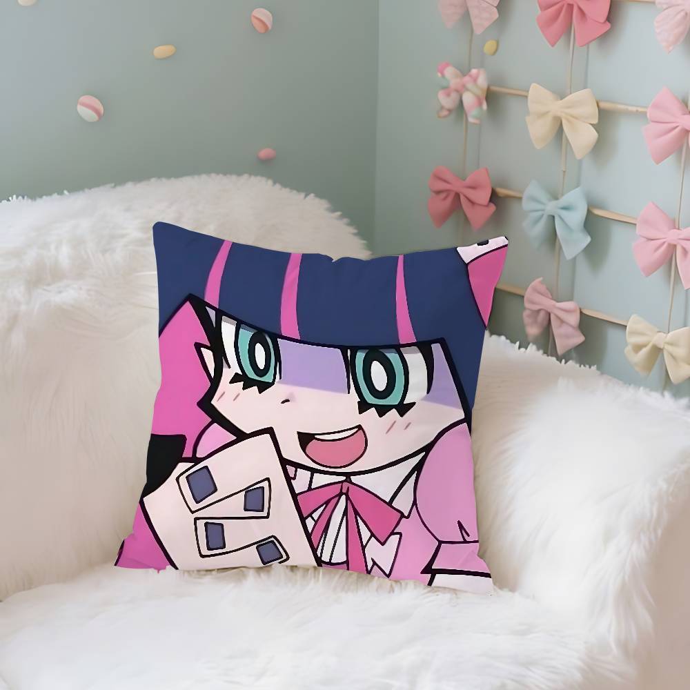 Anime Ppanty And Sstockings Throw Pillow Covers Pattern Cushion Cover Suitable For Sofa Bedroom Car Pillow Cover