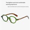 Fashion Retro Oval Frame Frame Presbyopia Glasses Green Tortoiseshell Reading Glasses Blue Light Blocking Eye Protection Eyewea