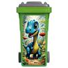 1 Pezzo Adesivo Cestino Gatto 3D Carino - Adesivo Impermeabile Autoadesivo per Pattumiera - Copertura Divertente Animale per Cassonetto Esterno Decorazione Giardino