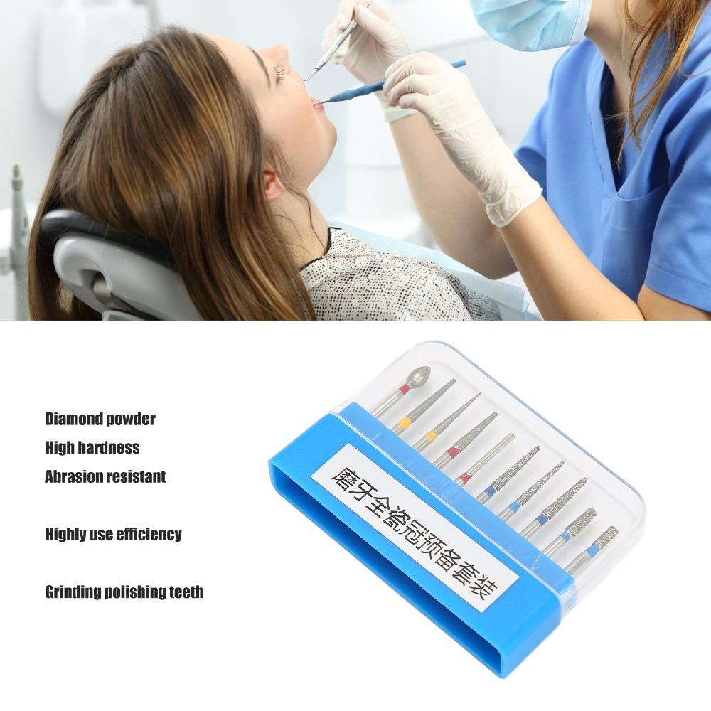 10pcs/Set Grinding Dental Burs Drill High Speed Polishing Drill Set High Speed Burs For Dentists