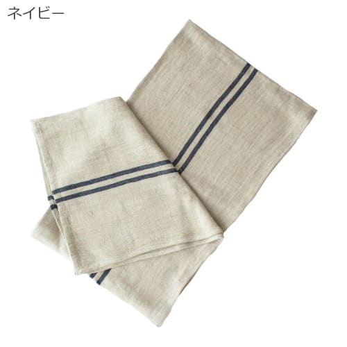Sankara Table Runner, Scandinavian Modern, Stylish, Chic, 100% Linen, 230 X 33cm, Tablecloth, Table Center, Double Stripe X Navy