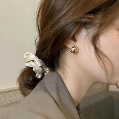 European Style Punk  Geometric 18K Plated Ball Round Stud Earrings For Women Girls Party Accessories