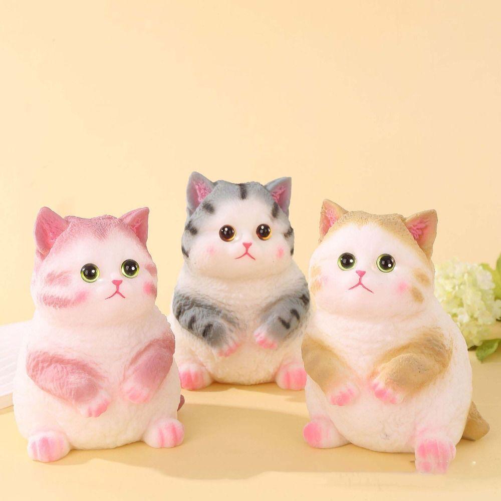 Animal Simulation Cat Squeeze Toys Slow Rebound Cat Fidget Toy Big Cat Doll Squeeze Toy  Office