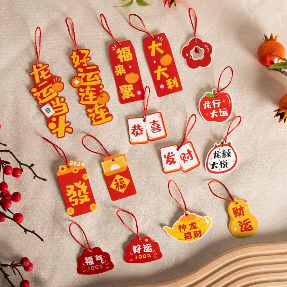 Decorative New Year's Blessing Pendant Chinese Style Lunar New Year Hanging Ornament  Wedding