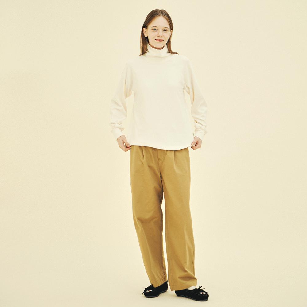 Chikita Turtleneck Sweatshirt (Cotton) Cream 243604Scr