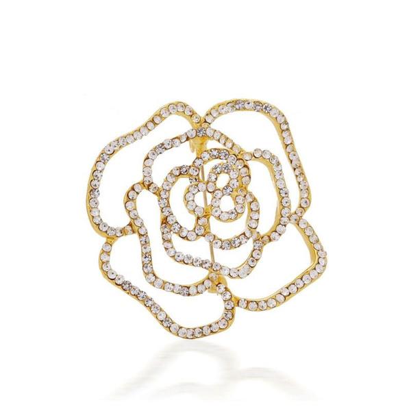 

Модная женская брошь с цветком розы, свадебная роскошная брошь со стразами, новая Naturalice