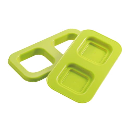 Akebono Sangyo Square Onigiri Mold, Green, Made in Japan, No-Squeeze Onigiri, Makes Filling-Rice Sandwiches, Easy to Make, No-Hands-Double Embossed, N