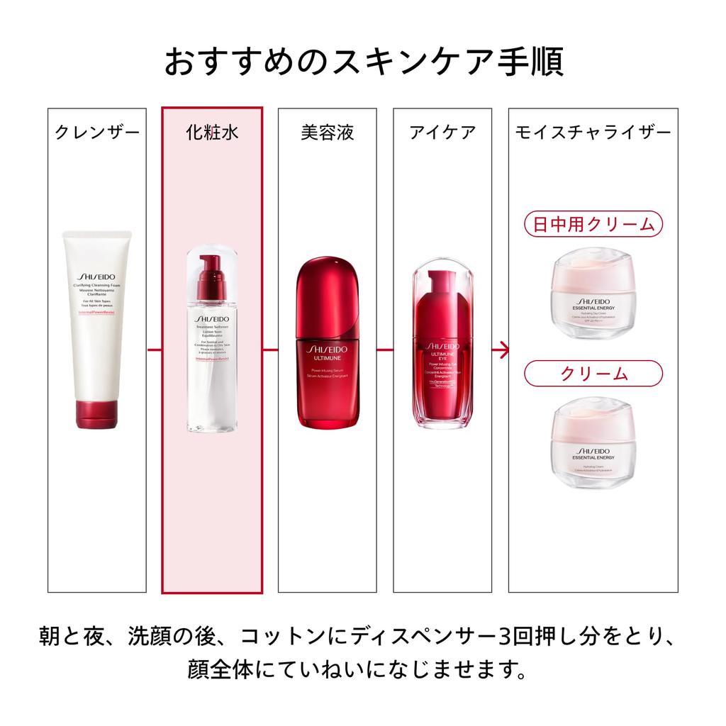 SHISEIDO Skincare Treatment Softener 150mL Refreshing Green Floral Scent For Fine and Radiance Shiseido Toner/Lotion Dryness, Lines,