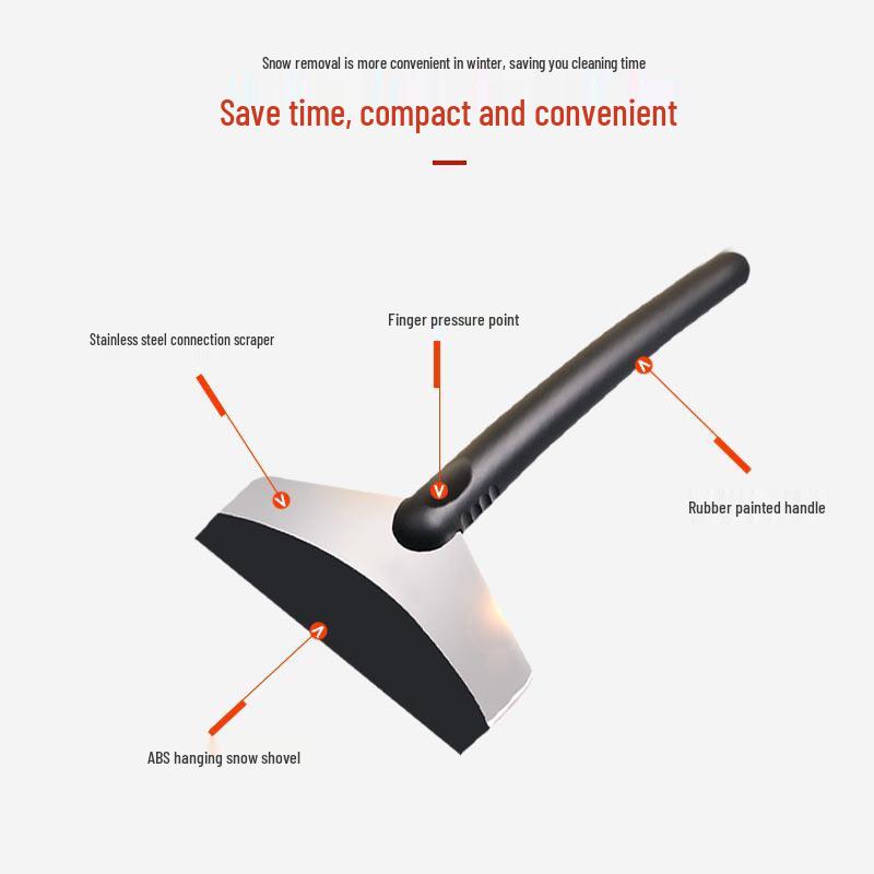 

Stainless Steel Snow Shovel & Ice Scraper: Winter Emergency Tool for Car Snow and Ice Removal
