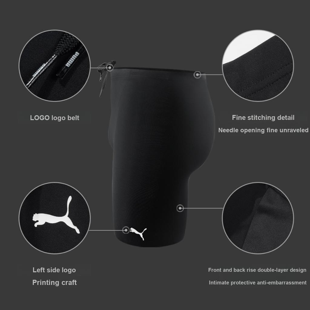 Puma Summer Swim Shorts Casual Fashion Sports Training Comfortable Square Leg Swim Trunks Men swimwear 100003243-200