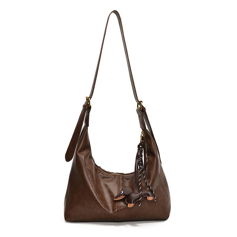 Premium Sense Large-capacity Bag Women's 2025 New Fashion Messenger Bag Casual Foreign Style Shoulder Bag Simple Bucket Bag