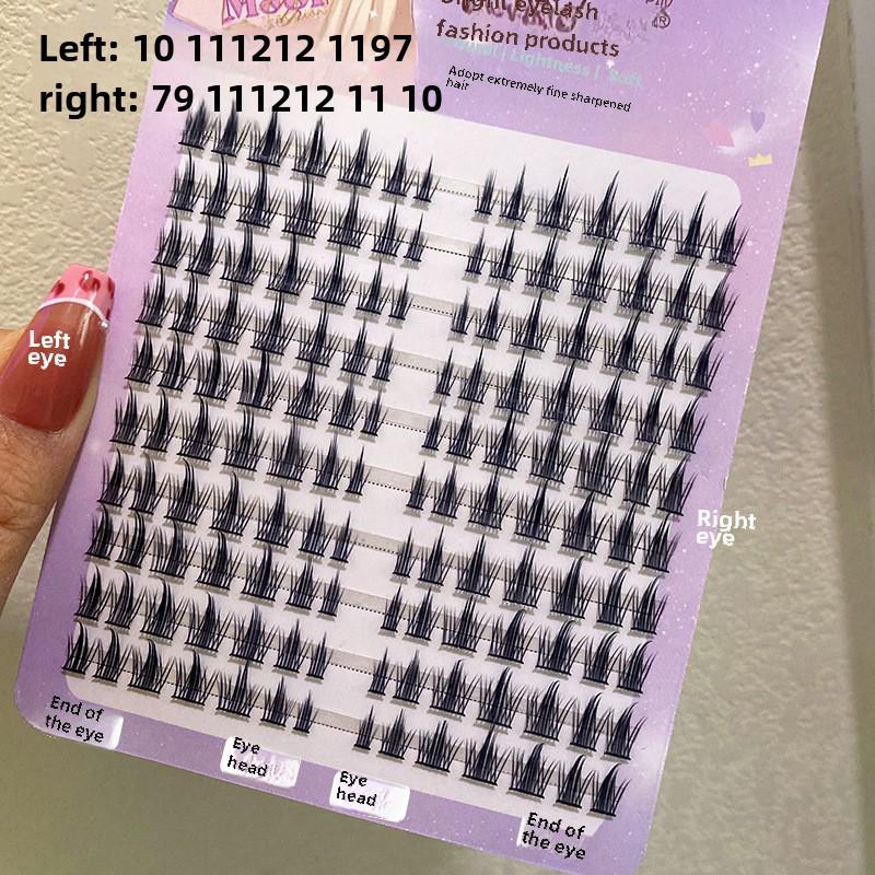 Mengji Shangpin White Moonlight False Eyelashes - Natural, Thick, Photogenic, Large Capacity