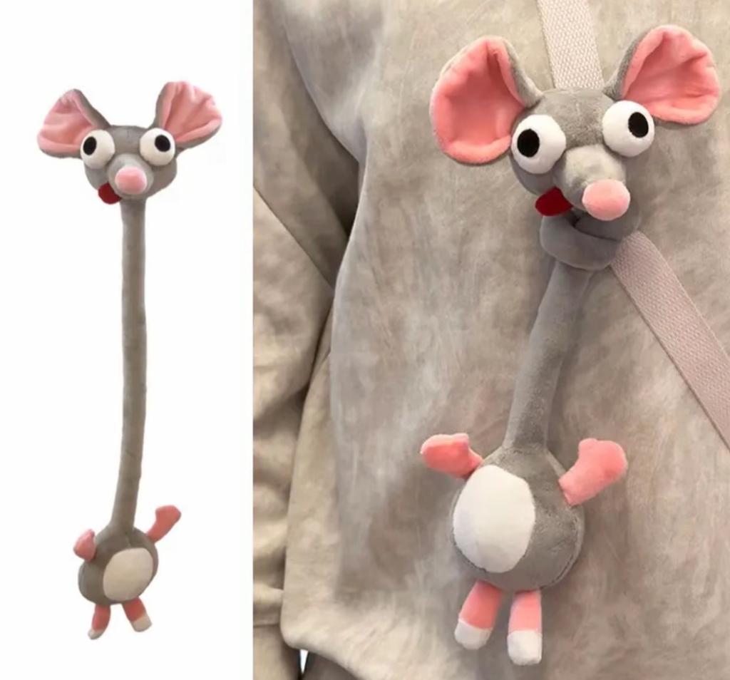 40cm Long Neck Evil Dachshund Dragon Mouse Plush Toy Funny Weird Stuffed Plush Animal Doll Cute Creative Decoration Gifts