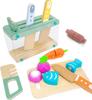 Wooden Kitchen Toys Pretend Play Set Cut Meat Vegetables Simulation Kitchen Playhouse Game Montessori early Educational Toys