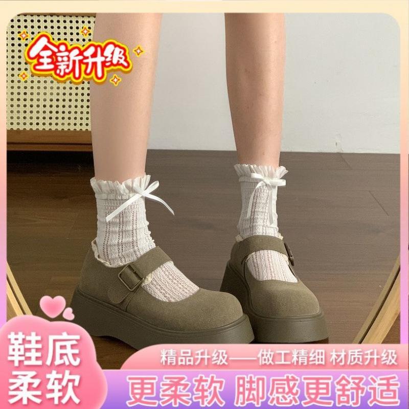 

Французские ретро туфли Мэри Джейн из кожи женские весенние новые туфли на платформе японские коричневые универсальные туфли в британском стиле 50