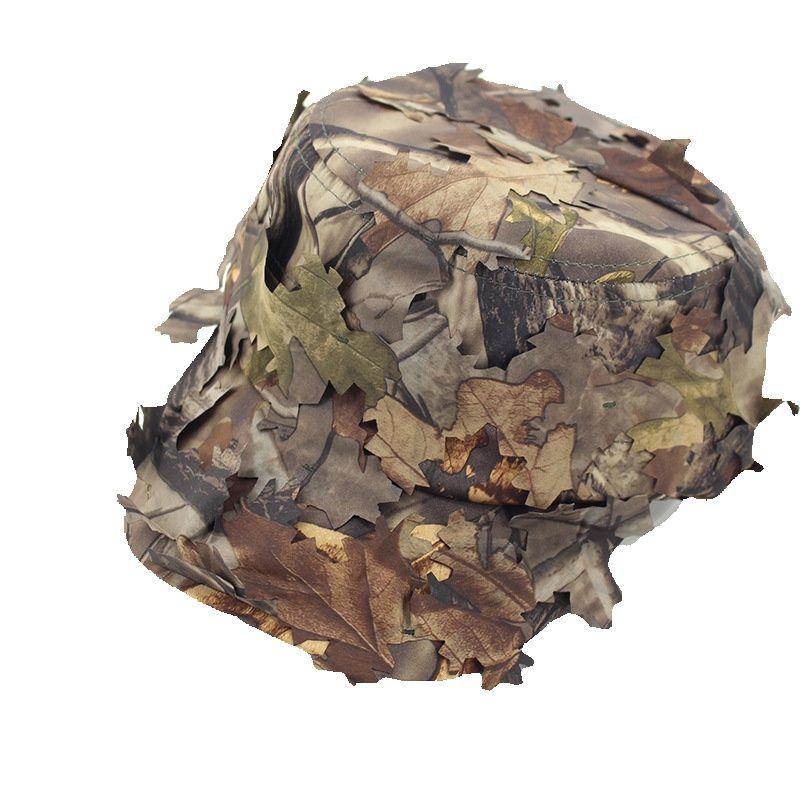 

Мисливський капелюх із імітацією зів’ялого листя зі справжнього дерева onesize