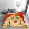 Retro Portrait Art Blanket for all seasons blanket lunch break throw gift