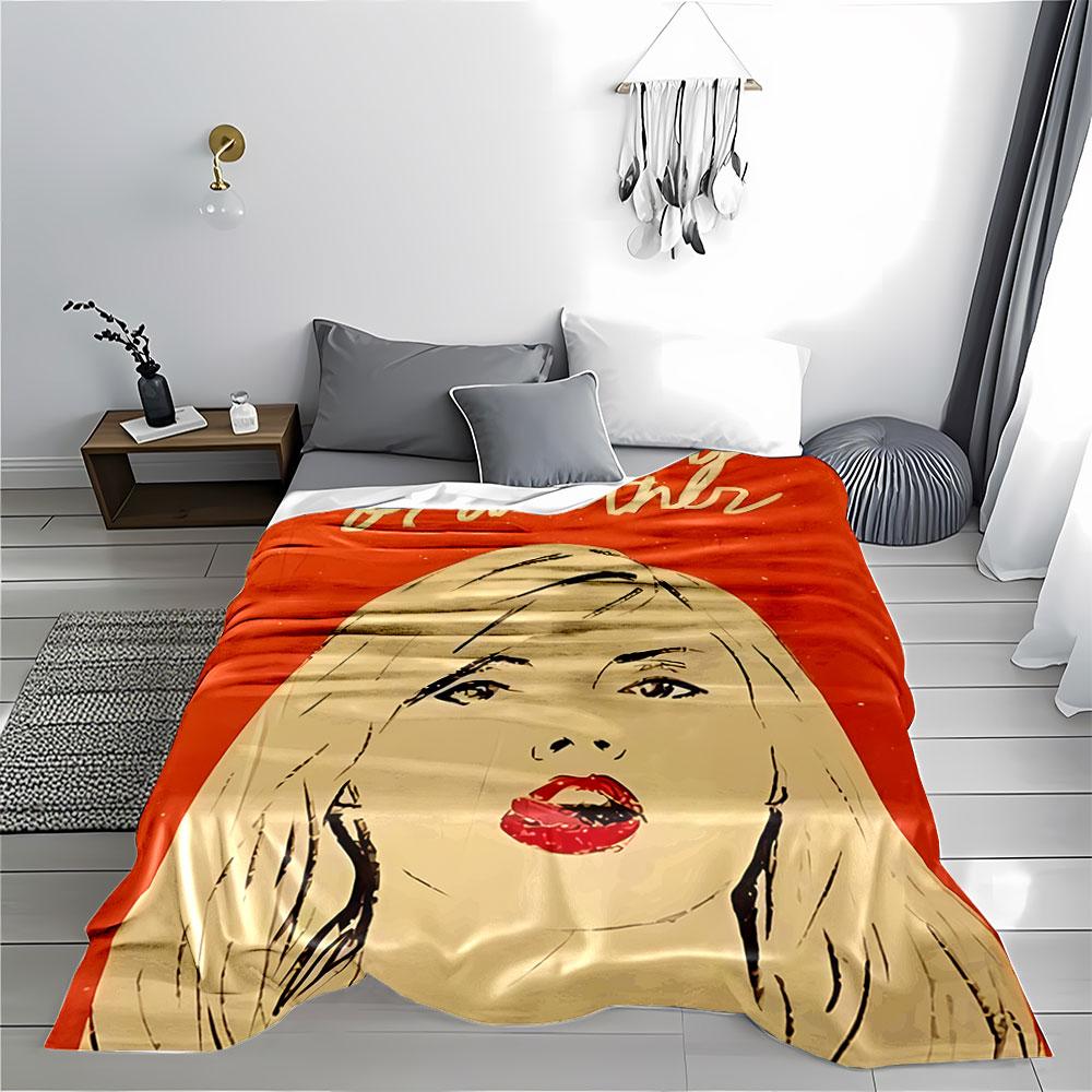 Retro Portrait Art Blanket for all seasons blanket lunch break throw gift