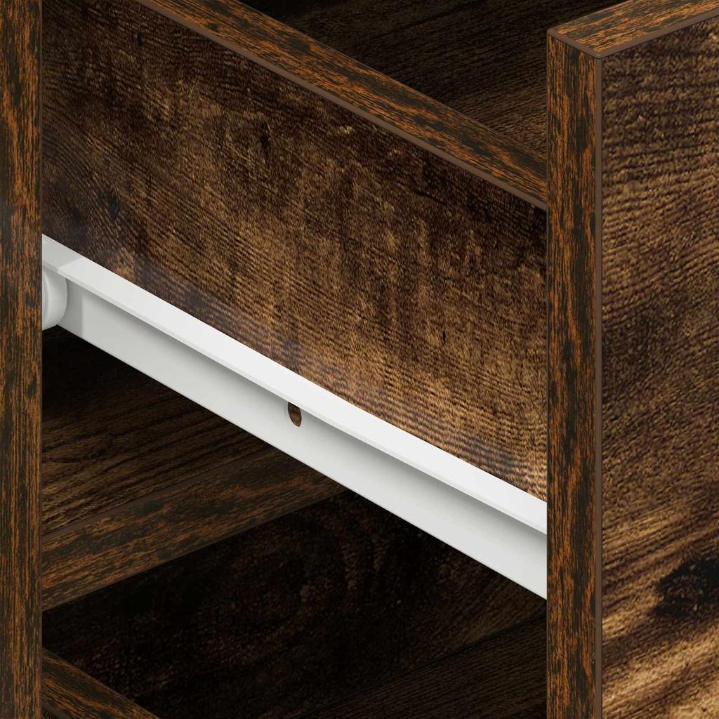 Sideboard Smoked Oak 120 x 36 x 69 cm Wood Based Material