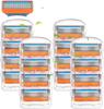 Gillette Compatible Replacement Blades for Fusion and ProGlide Shaving Machines Hypoallergenic Razor 16 - & Friction-Reducing Design, 5-Blade (Orange,