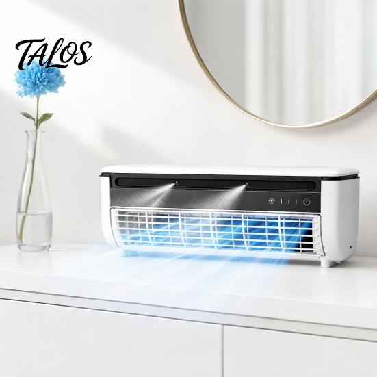 Přenosný Mini Split Klimatizační Ventilátor, Nastavitelné Rychlosti Energeticky Úsporný Chladicí Ventilátor s Rozprašováním, Tichý Nástěnný Stolní Ventilátor pro Domácí Kancelář